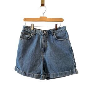 Vintage 90s High Waisted Calvin Klein Cuffed Denim Jean Shorts